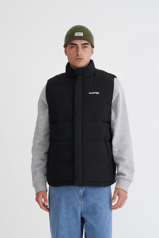 MENS HUFFER PUFFER VEST BLACK