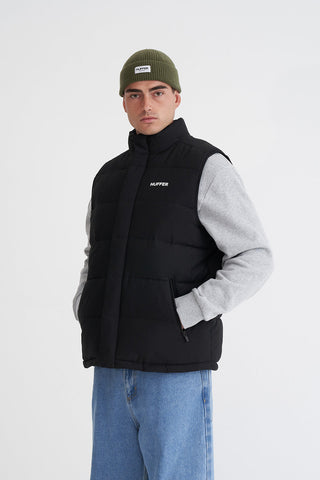 MENS HUFFER PUFFER VEST BLACK