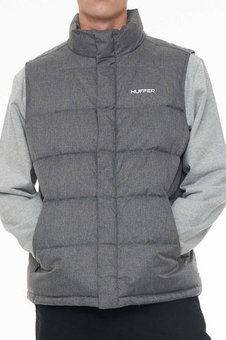 MENS HUFFER PUFFER VEST HRGBONE GREY