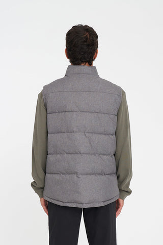 MENS HUFFER PUFFER VEST HRGBONE GREY