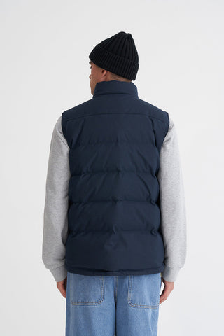 MENS HUFFER PUFFER VEST HRGBONE NAVY