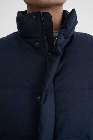 MENS HUFFER PUFFER VEST HRGBONE NAVY