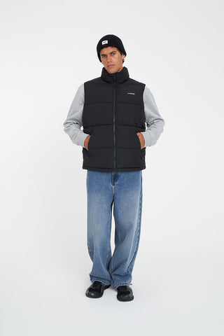MENS HFR TRACK PUFFER VEST BLACK