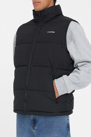 MENS HFR TRACK PUFFER VEST BLACK