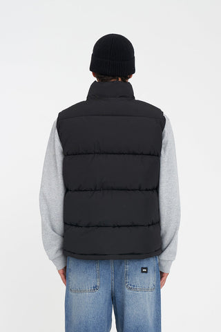 MENS HFR TRACK PUFFER VEST BLACK