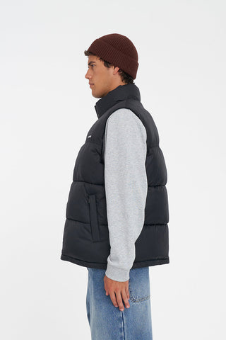 MENS RIDER PUFFER VEST BLACK