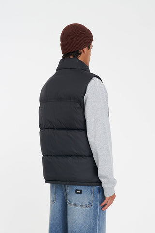 MENS RIDER PUFFER VEST BLACK