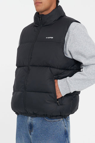 MENS RIDER PUFFER VEST BLACK