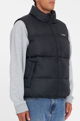 MENS RIDER PUFFER VEST BLACK