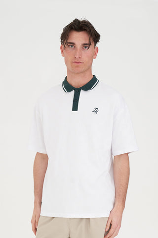 CHECK PAR SS POLO WHITE