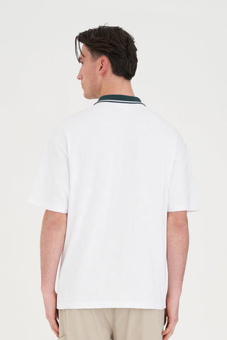 CHECK PAR SS POLO WHITE
