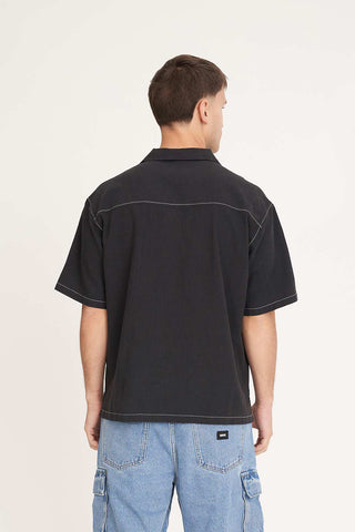 HAVANA STITCHED BOX SHIRT BLACK