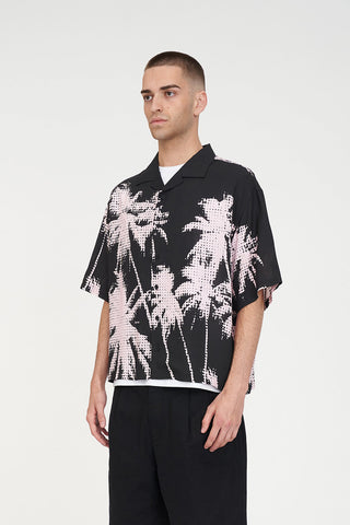 BALMY CROP SHIRT PINK/BLACK