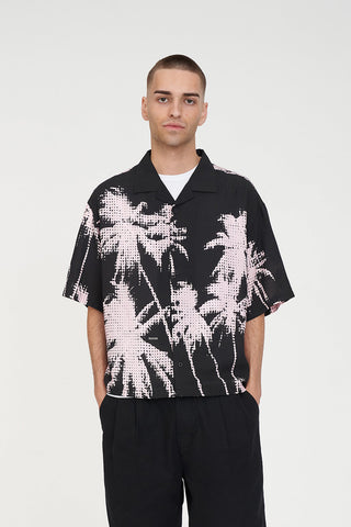 BALMY CROP SHIRT PINK/BLACK