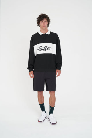 PAR LINE LS POLO BLACK/CHALK