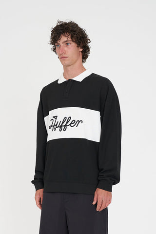 PAR LINE LS POLO BLACK/CHALK