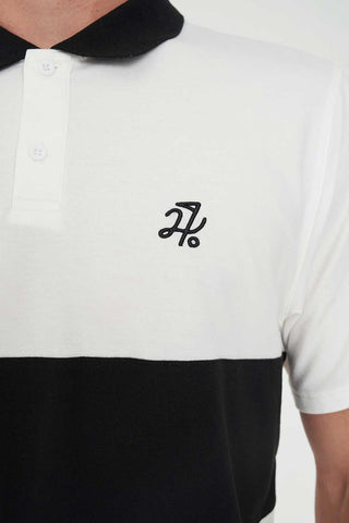 TECH LINE SS POLO CHALK/BLACK
