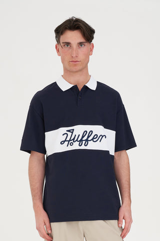 PAR LINE SS POLO NAVY/WHITE