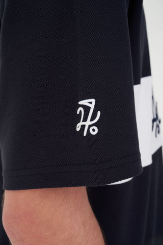 PAR LINE SS POLO NAVY/WHITE