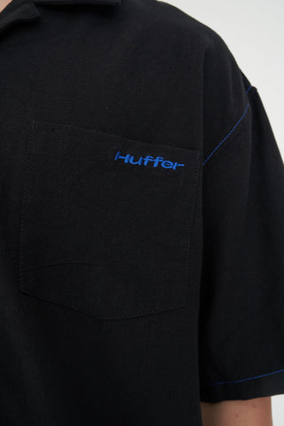 HAVANA STITCHED BOX SHIRT BLACK