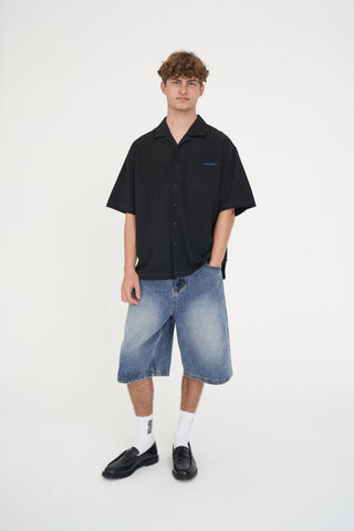 HAVANA STITCHED BOX SHIRT BLACK