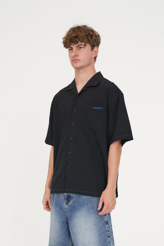 HAVANA STITCHED BOX SHIRT BLACK