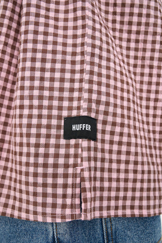 CROSBY SS SHIRT COCOA/PINK
