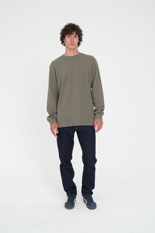 WAFFLE LS SUP TEE KHAKI
