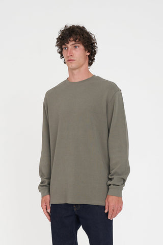 WAFFLE LS SUP TEE KHAKI