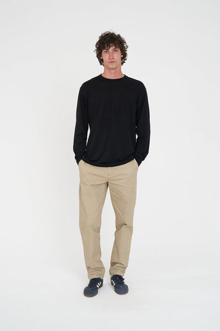 MERINO LS SUP TEE BLACK
