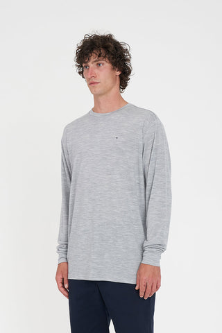 MERINO LS SUP TEE GREY MARLE