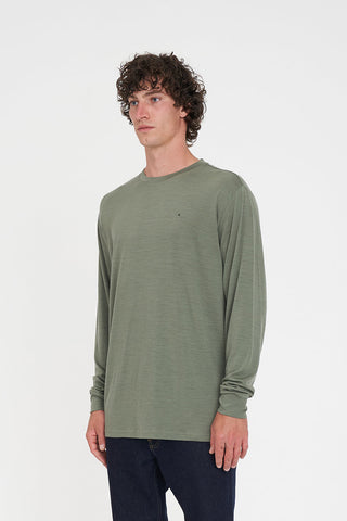 MERINO LS SUP TEE KHAKI