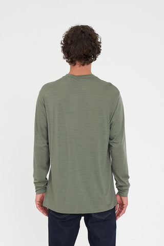 MERINO LS SUP TEE KHAKI