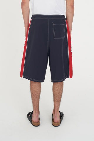 BOARD SHORT FIXED WAIST NAVY/RED