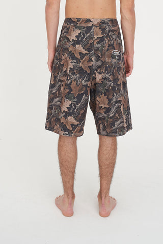 CAMO BOARD SHORT FIXED WAIST BROWN