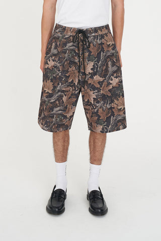 CAMO BOARD SHORT FIXED WAIST BROWN