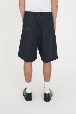 PLEATED BAGGY SHORT NAVY