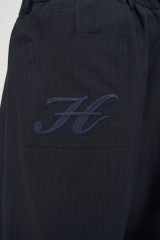 PLEATED BAGGY SHORT NAVY