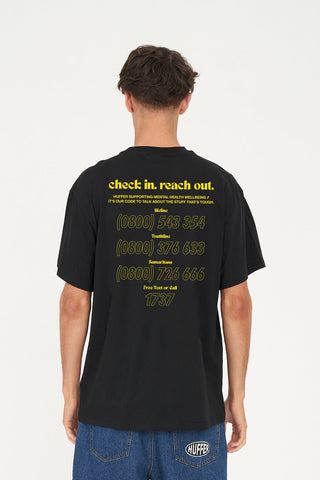 MENS SUP TEE/REACH OUT BLACK