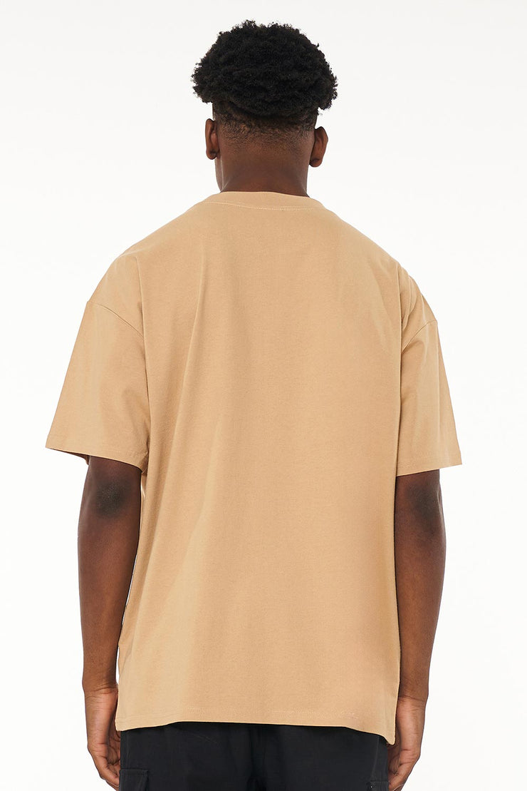 BLOCK TEE 220/BOX OUT CAMEL