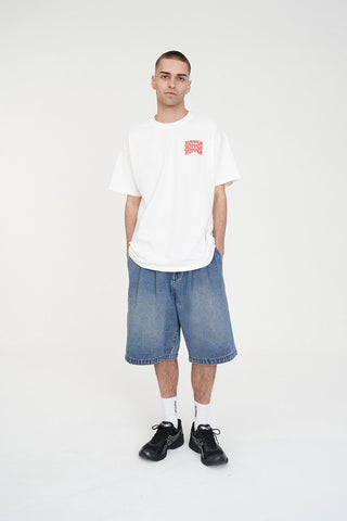 BLOCK TEE 220/MOTLEY STACK CHALK