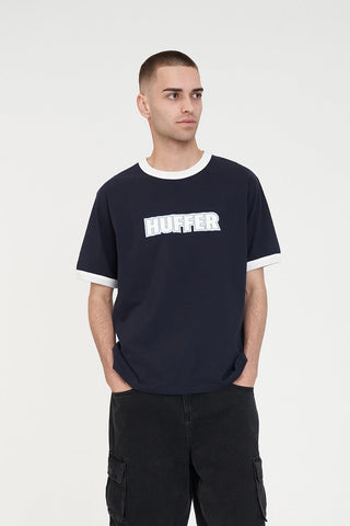 MENS RINGER TEE 220/OFFSIDE NAVY