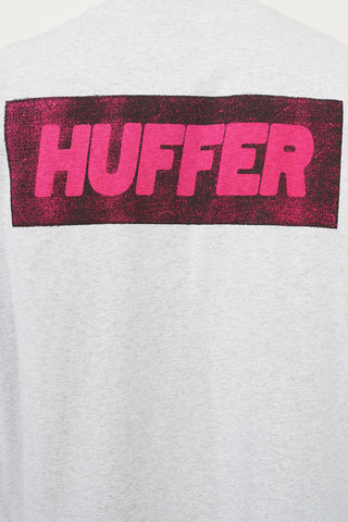 BLOCK CROP TEE 220/STAMPED SILVER M