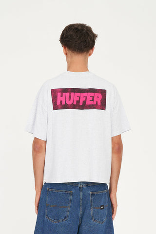 BLOCK CROP TEE 220/STAMPED SILVER M