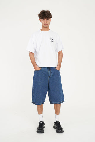 BLOCK CROP TEE 220/HOTSPOT WHITE