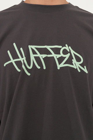 BLOCK TEE 220/WAVES CHARCOAL