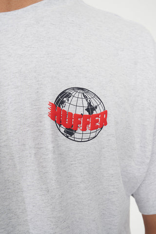 BLOCK CROP TEE/AIRHUFFER SILVERMARLE