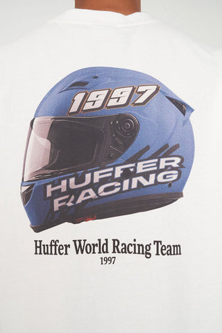 BLOCK CROP TEE 220/PIT STOP CHALK