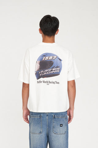 BLOCK CROP TEE 220/PIT STOP CHALK