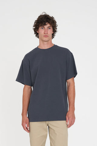 WAFFLE SUP TEE ASPHALT